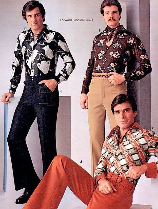 70年代男性ファッション広告