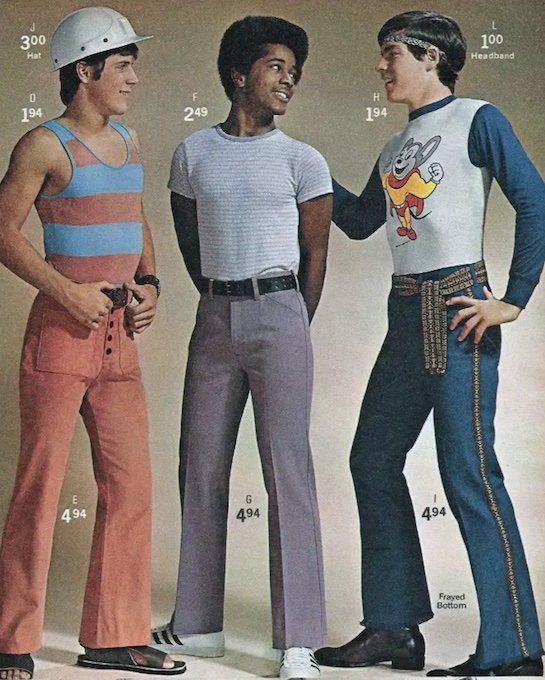 70年代男性ファッション広告