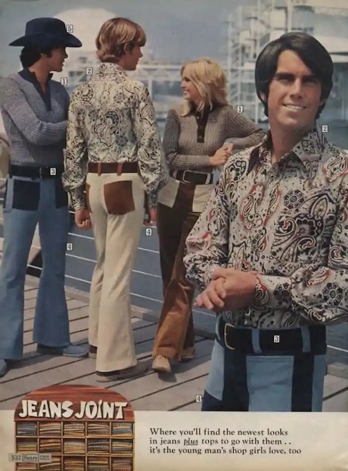 70年代男性ファッション広告