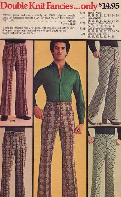 70年代男性ファッション広告