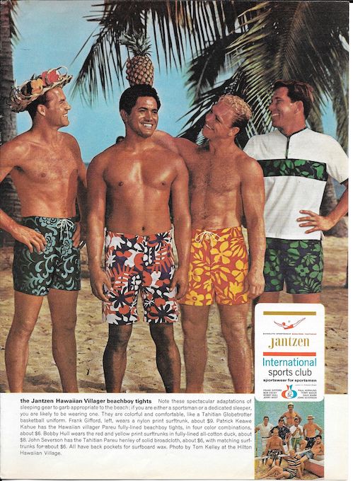 男性水着のヴィンテージ広告